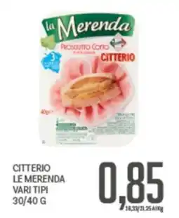 Supermercati Piccolo Citterio le merenda offerta