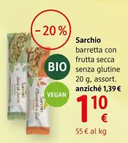 dm drogerie markt Sarchio barretta con frutta secca offerta