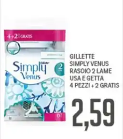 Supermercati Piccolo Gillette Simply Venus offerta