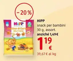 dm drogerie markt Hipp snack per bambini offerta