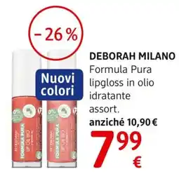 dm drogerie markt Deborah Milano Formula Pura lipgloss in olio idratante offerta