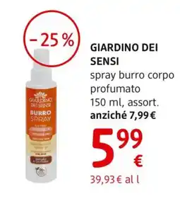dm drogerie markt Giardino dei sensi burro spray offerta