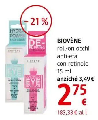 Biovène roll-on occhi anti-età con retinolo