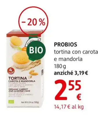 Probios tortina con carota e mandorla