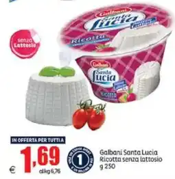 Elite Galbani Santa Lucia Ricotta senza lattosio offerta