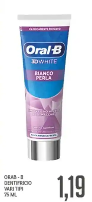 Oral-B dentifricio bianco perla