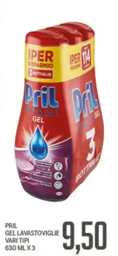 Supermercati Piccolo Pril gel lavastoviglie vari tipi offerta