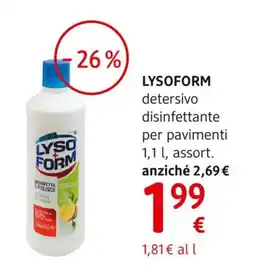 dm drogerie markt Lysoform detergente disinfettante per pavimenti offerta