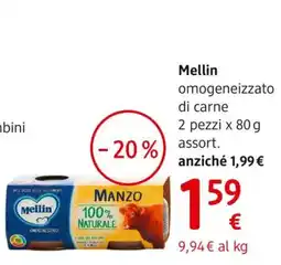 dm drogerie markt Mellin omogeneizzato di carne offerta
