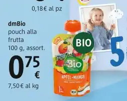 dm drogerie markt dmBio pouch alla frutta offerta