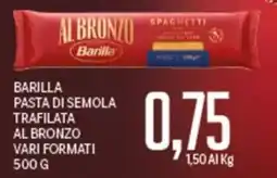 Supermercati Piccolo Barilla pasta di semola trafilata al bronzo offerta