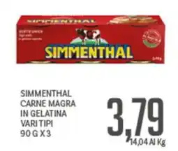 Supermercati Piccolo Simmenthal carne magra in gelatina offerta