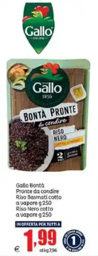 Elite Gallo Bontà Pronte da condire Riso Basmati cotto Riso Nero cotto offerta