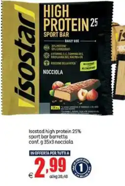 Elite Isostad high protein 25% sport bar barretta offerta