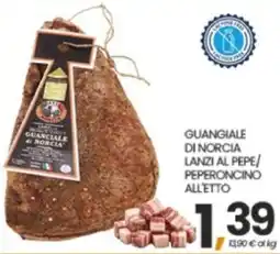 Eurospar Guanciale di Norcia Lanzi al pepe offerta