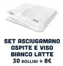 Elite Set asciugamano ospite e viso bianco latte offerta