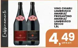 Interspar Vino Chiarli Lambrusco offerta