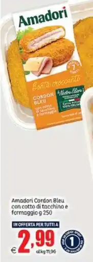 Elite Amadori Cordon Bleu con cotto di tacchino e formaggio offerta