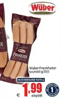 Elite Wuber Frankfurter wurstel offerta