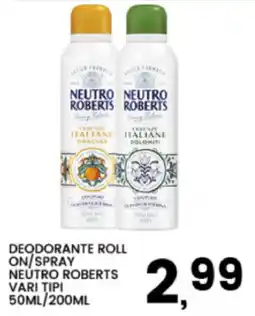 Interspar Deodorante roll on/spray Neutro Roberts offerta