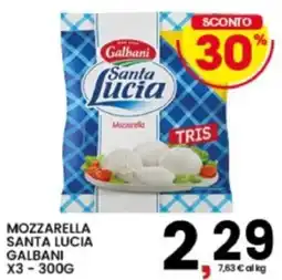 Interspar Mozzarella Santa Lucia Galbani offerta