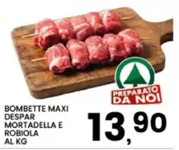 Interspar Bombette maxi despar mortadella e robiola offerta