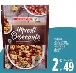 Interspar Muesli Croccante cioccolato fondente e nocciole Despar offerta