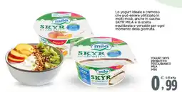 Interspar Yogurt Skyr probiotico pesca/bianco Mila offerta