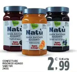 Interspar Natù confettura rigoni di asiago offerta