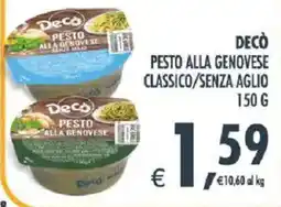 Deco Superstore Decò pesto alla genovese classico/senza aglio offerta