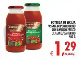 Deco Superstore Bottega di Sicilia Passata di Pomodorino con Basilico Fresco Ciliegino/Datterino offerta