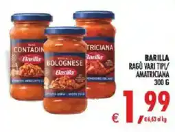 Deco Superstore Barilla ragù vari tipi/amatriciana offerta