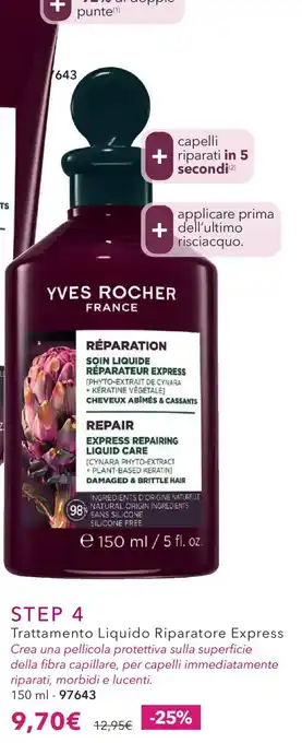 Trattamento Liquido Riparatore Express Yves Rocher