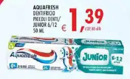 Deco Superstore Aquafresh dentifricio piccoli denti junior 6/12 offerta