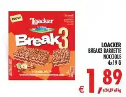 Deco Superstore Loacker Break3 barrette nocciole offerta
