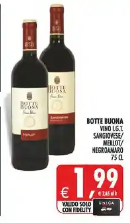 Deco Superstore Botte Buona Vino I.G.T. Sangiovese/Merlot/Negroamaro offerta