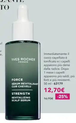 Yves Rocher Yves Rocher Force Sérum Revitalisant Cuir Chevelu Strength Revitalizing Scalp Serum offerta