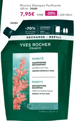Yves Rocher Yves Rocher Ricarica Shampoo Purificante offerta