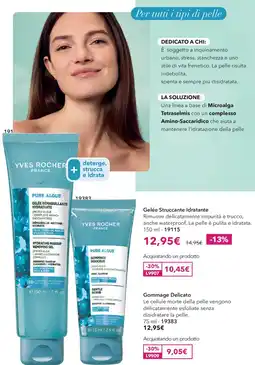 Yves Rocher Pure Algue Hydrating Makeup Removing Gel offerta