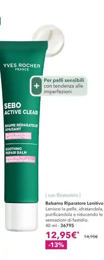 Yves Rocher Yves Rocher Sebo Active Clear Balsamo Riparatore Lenitivo offerta