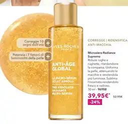 Yves Rocher Yves Rocher Anti-Âge Global The Absolute Radiance Micro-Serum offerta