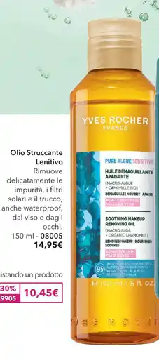 Yves Rocher Olio Struccante Lenitivo Yves Rocher offerta