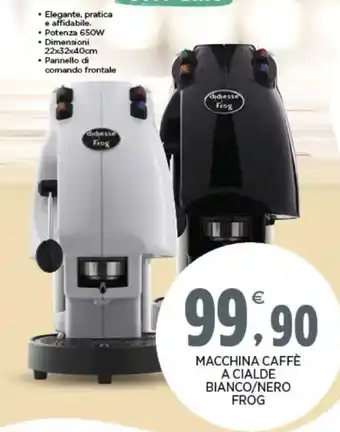 Macchina caffè a cialde bianco/nero frog