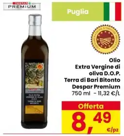 Despar Olio Extra Vergine di oliva D.O.P. Terra di Bari Bitonto Despar Premium offerta
