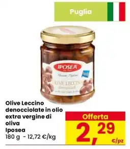 Despar Olive Leccino denocciolate in olio extra vergine di oliva Iposea offerta