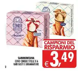 Deco Superstore Sammontana cono cinque stelle offerta