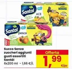 Despar Succo Senza zuccheri aggiunti Santal offerta