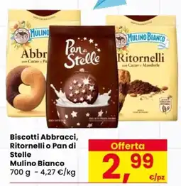 Despar Biscotti Abbracci, Ritornelli o Pan di Stelle Mulino Bianco offerta