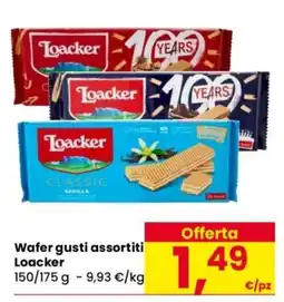 Despar Wafer gusti assortiti Loacker offerta