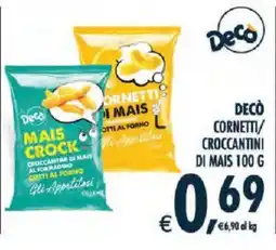 Deco Superstore Decò cornetti/croccantini di mais offerta